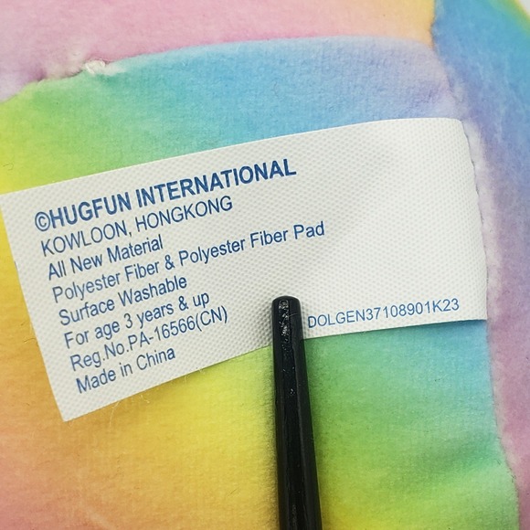 Hugfun Rainbow Rabbit Plush 17" - Picture 3 of 5